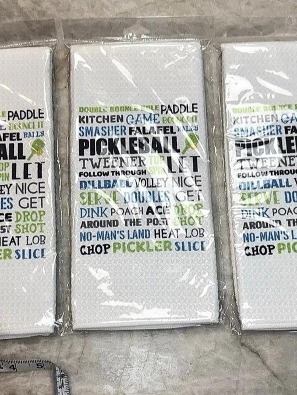 Pickleball Kitchen Towels Pickleball Print Set of 3 NWT